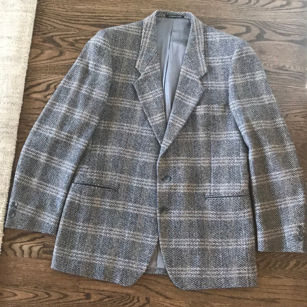 Vintage tweed wool suit coat Paris, France size 40
